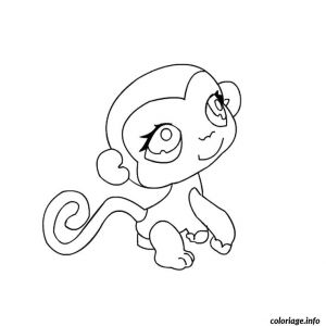 Jeux De Coloriage De Petshop Coloriage Pet Shop Singe Dessin