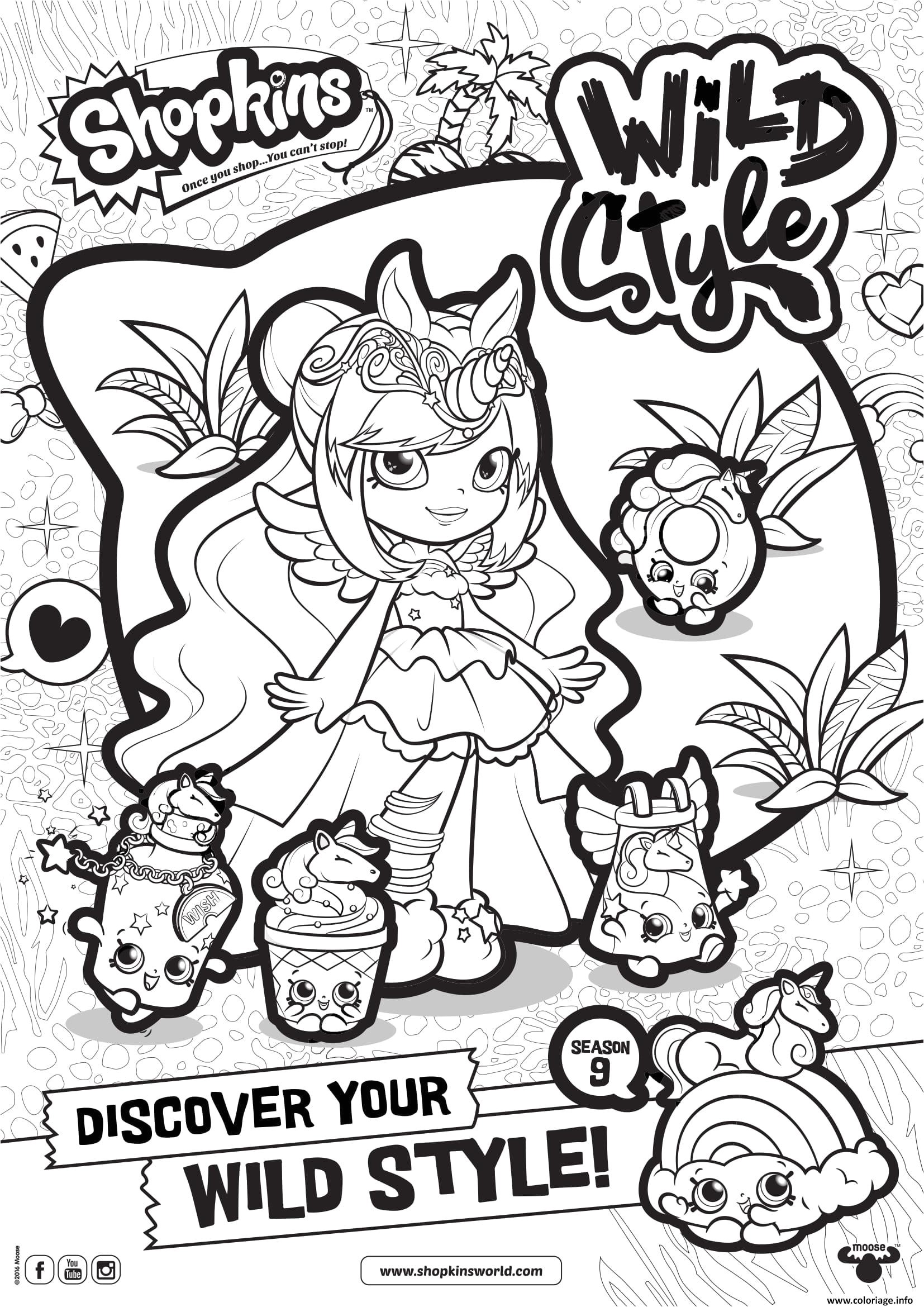 Jeux De Coloriage De Shopkins Coloriage Shopkins Saison 9 Wild Style 5 Jecolorie
