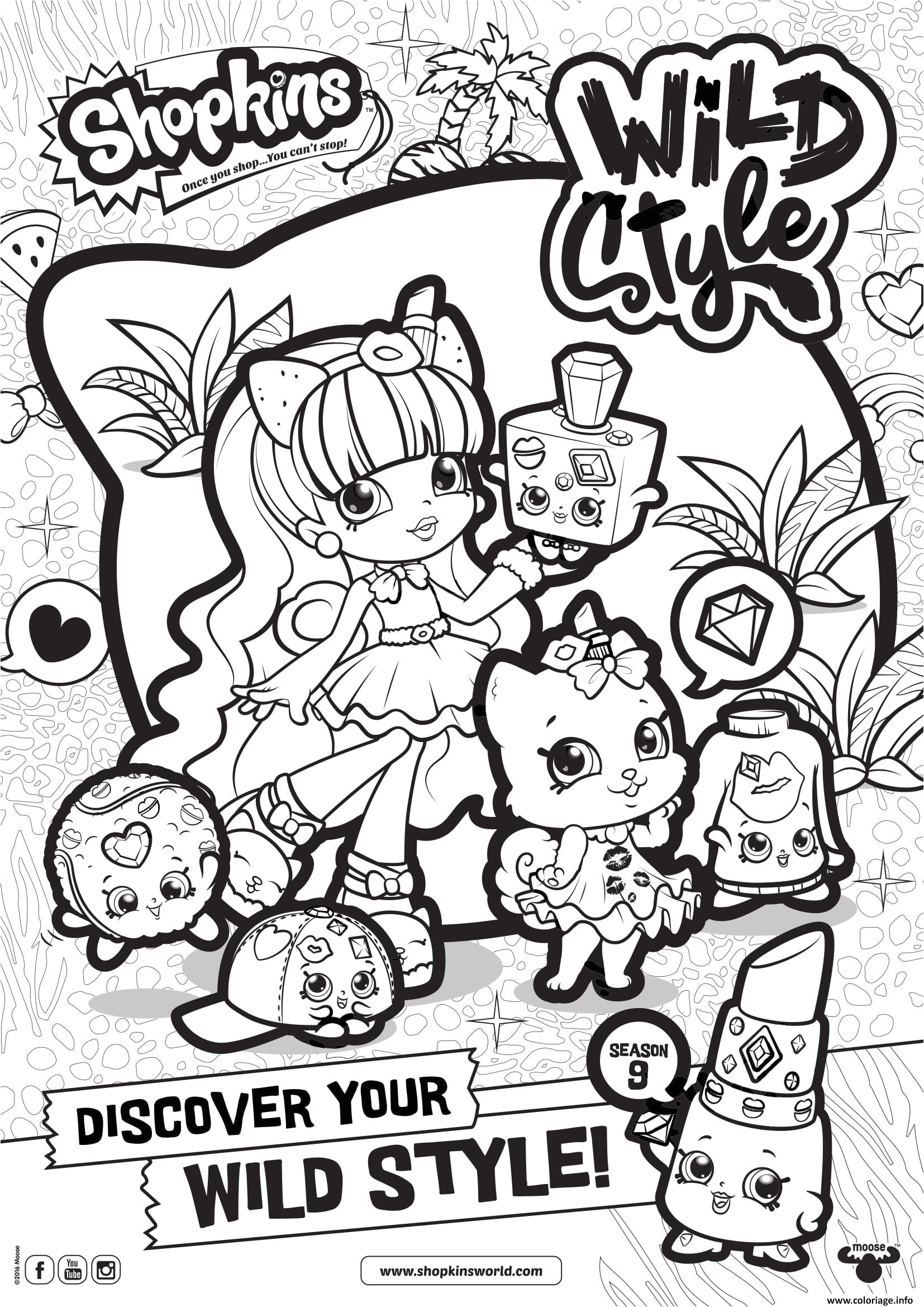 Jeux De Coloriage De Shopkins Coloriage Shopkins Saison 9 Wild Style 7 Jecolorie