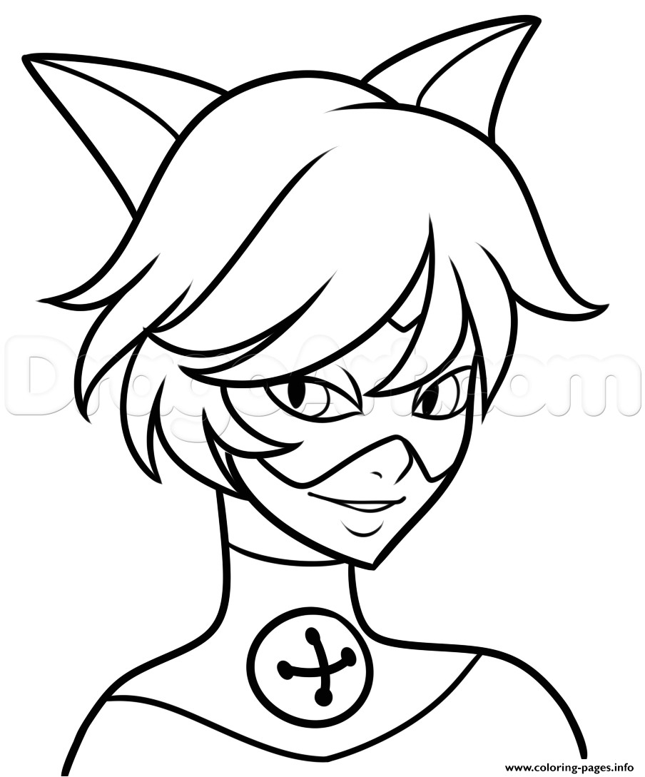 Jeux De Coloriage Miraculous Cat Noir From Miraculous Ladybug Cute Coloring Pages Printable