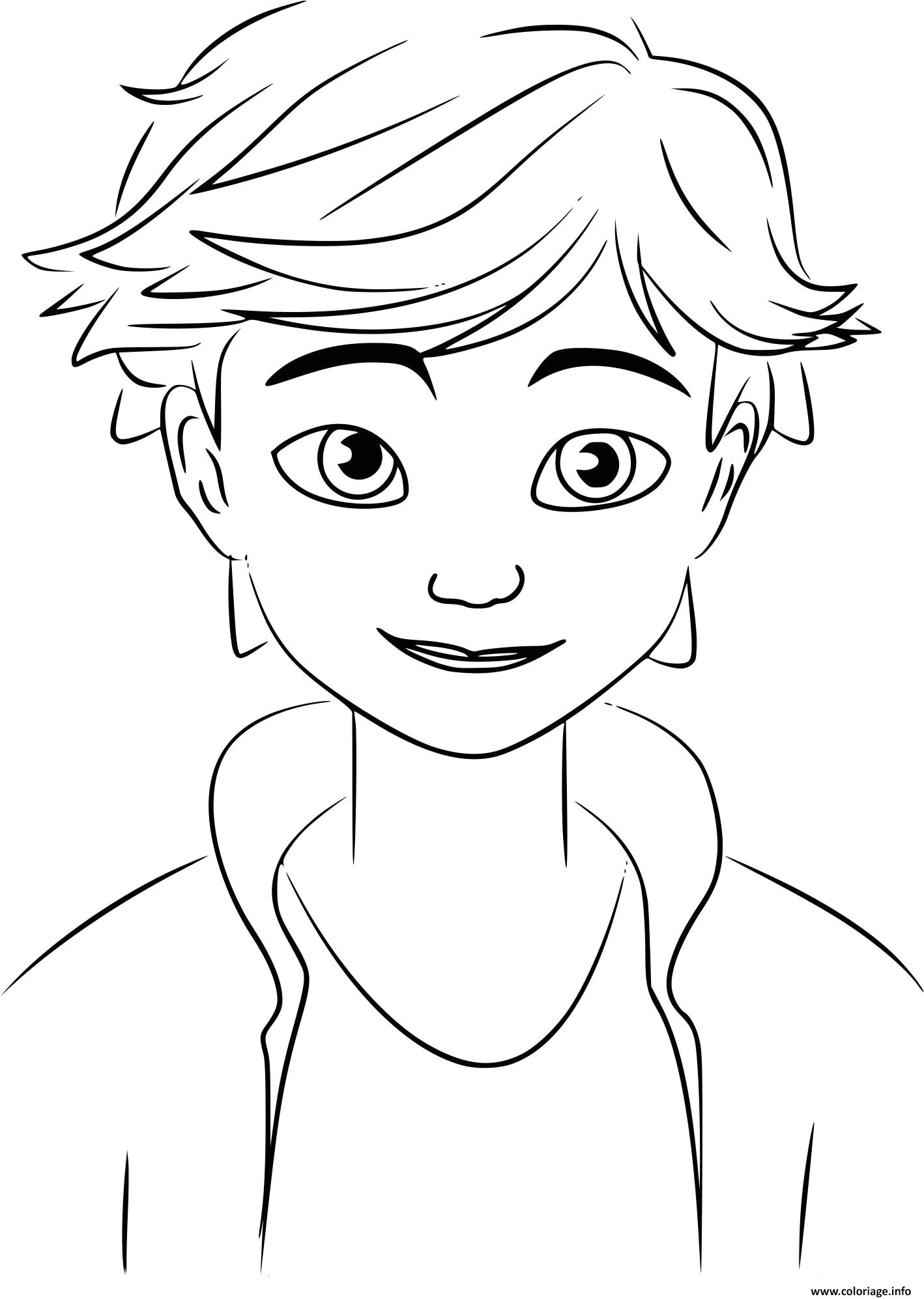 Jeux De Coloriage Miraculous Coloriage Miraculous Adrien Agreste Dessin