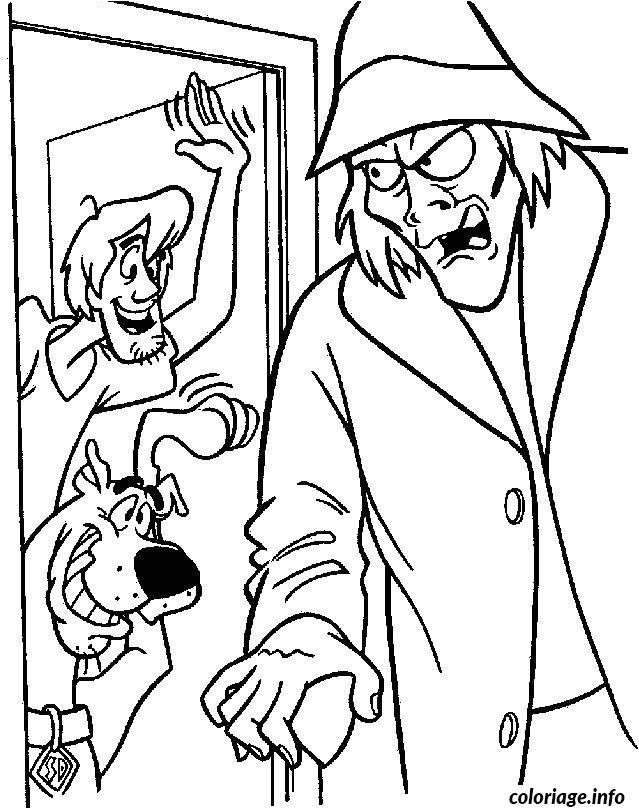 Jeux De Coloriage Scoubidou Coloriage Scoubidou Sammy Et Un Mechant Dessin