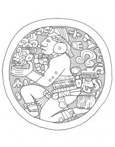 Les Grands Classiques Art Déco 100 Coloriages Anti Stress Mayan Ear Flare Plaque Mayans &amp; Incas Adult Coloring Pages