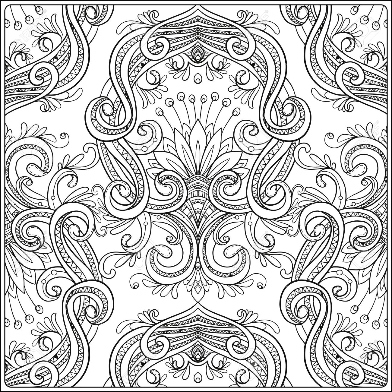 Les Grands Classiques Art Déco 100 Coloriages Anti Stress Vintage Background Brown Baroque Pattern Damask Pattern Element