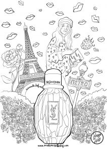Livre Coloriage A Telecharger Coloriage Parfum Parisienne Yves Saint Laurent