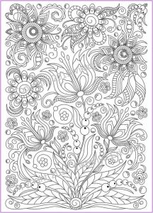 Livre Coloriage Adulte Fleur Coloring Page Adults and Children Pdf Printable Doodle Flowers
