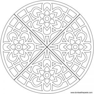 Livre Coloriage Mosaique Flower Waffle Coloring Page