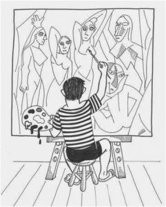 Livre Coloriage Picasso Pintores Famosos Pablo Picasso Para Ni±os Cuadros Para Colorear