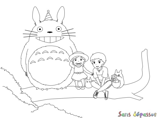 Livre Coloriage totoro Coloriage totoro Et Ses Amis Sans Dépasser