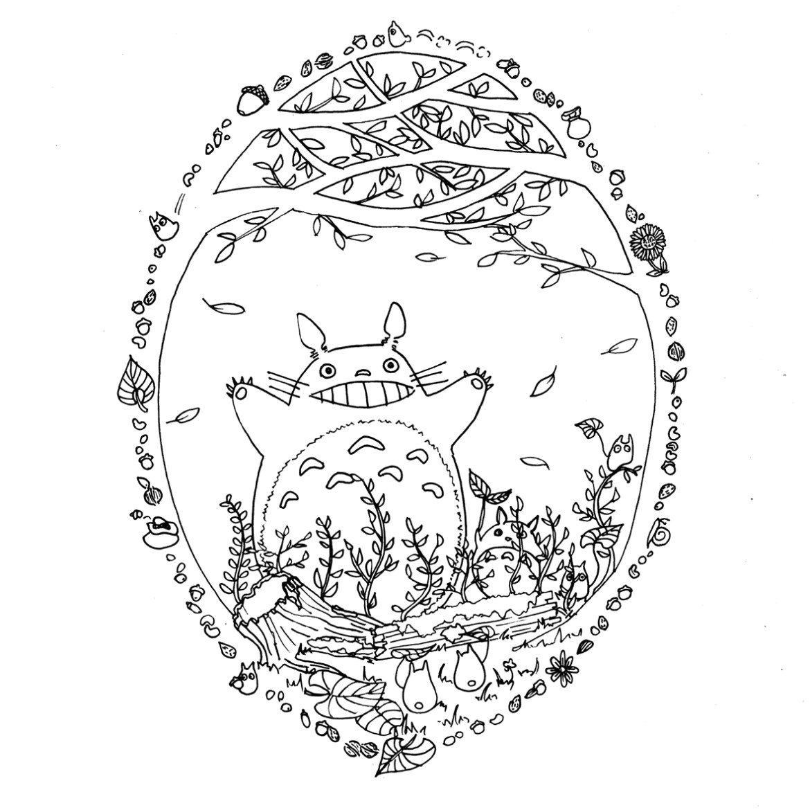 Livre Coloriage totoro Site Pour Imprimer Des Coloriages totoro Par Chocobo Artherapie