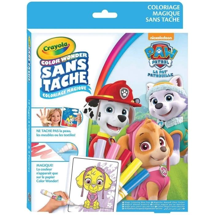 Malette De Coloriage Crayola Crayola Color Wonder 5100 Kit Pat Patrouille Achat
