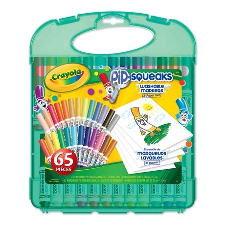 Malette De Coloriage Crayola Pip Squeaks Ensemble De Marqueurs Lavables Et Papier