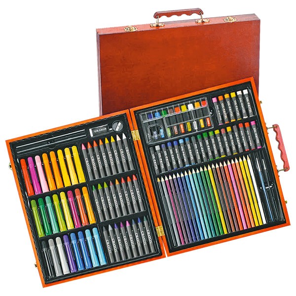 Malette De Coloriage En Bois Crea & Cie Mallette   Dessin 113 Pi¨ces Jouéclub