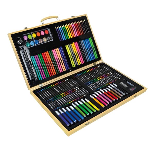 Malette De Coloriage En Bois Mallette   Dessin En Bois 180 Pi¨ces Creamania Art King Jouet