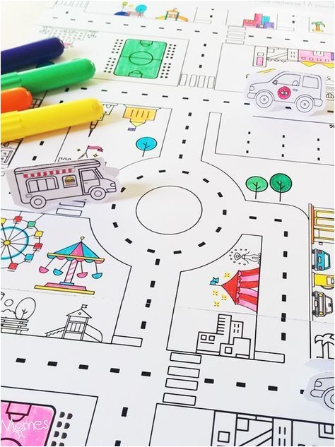 Malette De Coloriage Pour Voiture Jeu De Route   Imprimer Pinterest