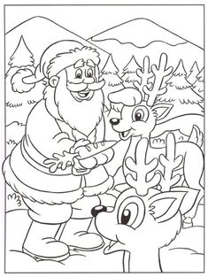 Papa Noel Image Coloriage Rene Du Pere Noel Dessin Recherche Google