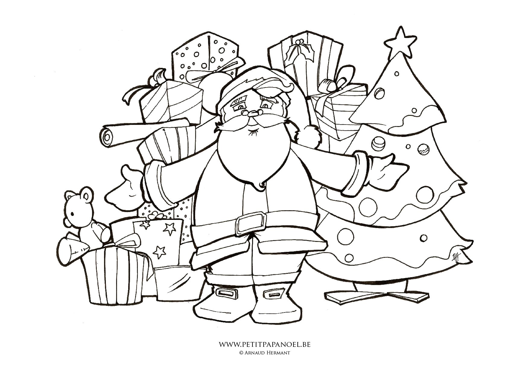 Papa Noel Pour Coloriage Coloriage De No L