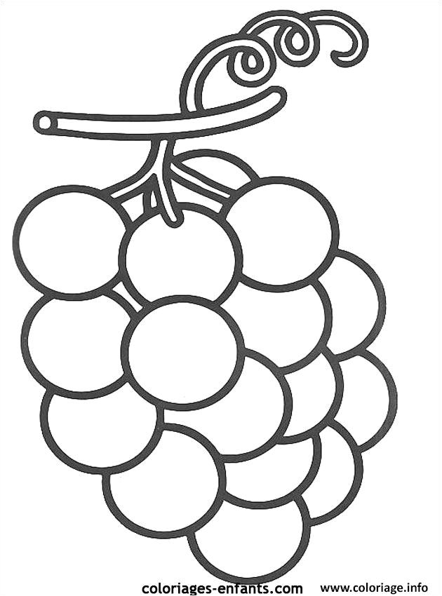 Raisin Dessin Coloriage Coloriage Fruit Raisins Dessin