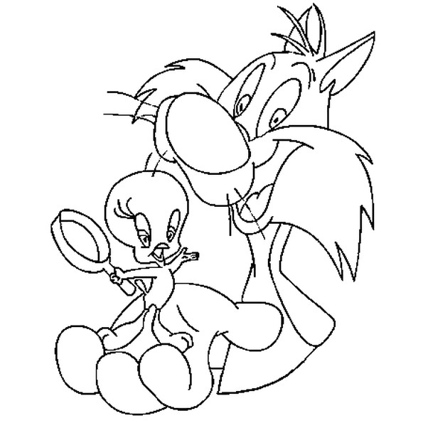 Titi Et Grosminet Coloriage Coloriage Titi Et Grosminet En Ligne Gratuit   Imprimer