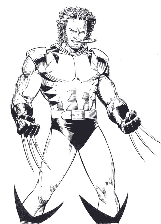 Wolverine Dessin Coloriage 11 Dessins De Coloriage X Men Wolverine   Imprimer