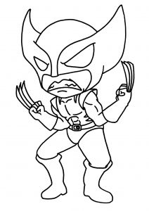 Wolverine Dessin Coloriage Super Héros Marvel 266 Super Héros – Coloriages   Imprimer