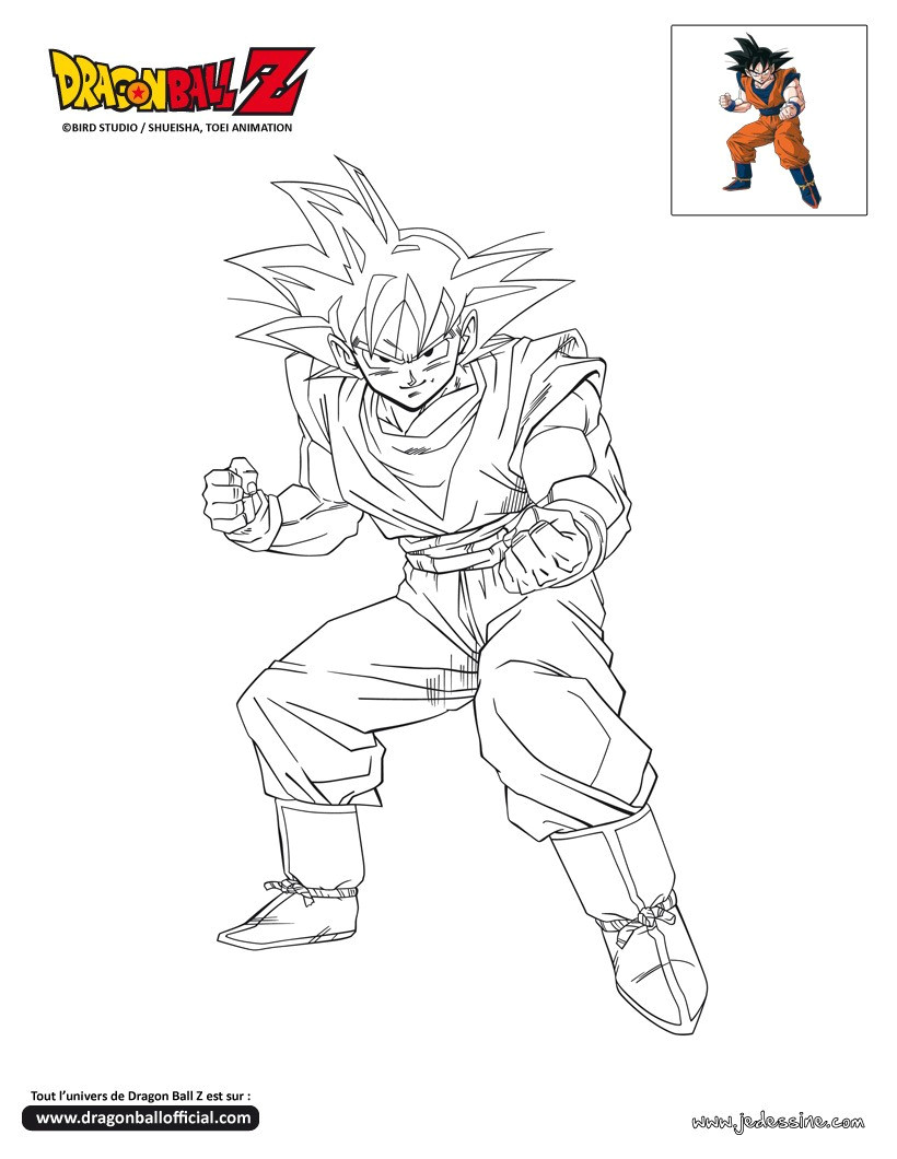Album Coloriage Dragon Ball Z Coloriages Goku à Colorier Fr Hellokids