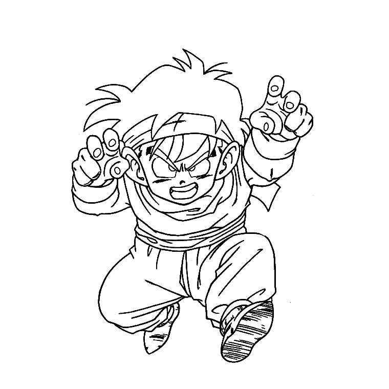 Album Coloriage Dragon Ball Z Dragon Ball Z 163 Dessins Animés – Coloriages à Imprimer