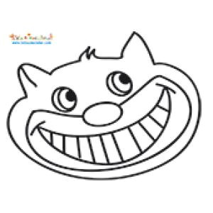 Alice Au Pays Des Merveilles Coloriage Dessin Chat Facile Tete