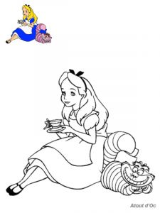 Alice Au Pays Des Merveilles Coloriage Idees De Fait Main Dessin Fait A La Main Disney