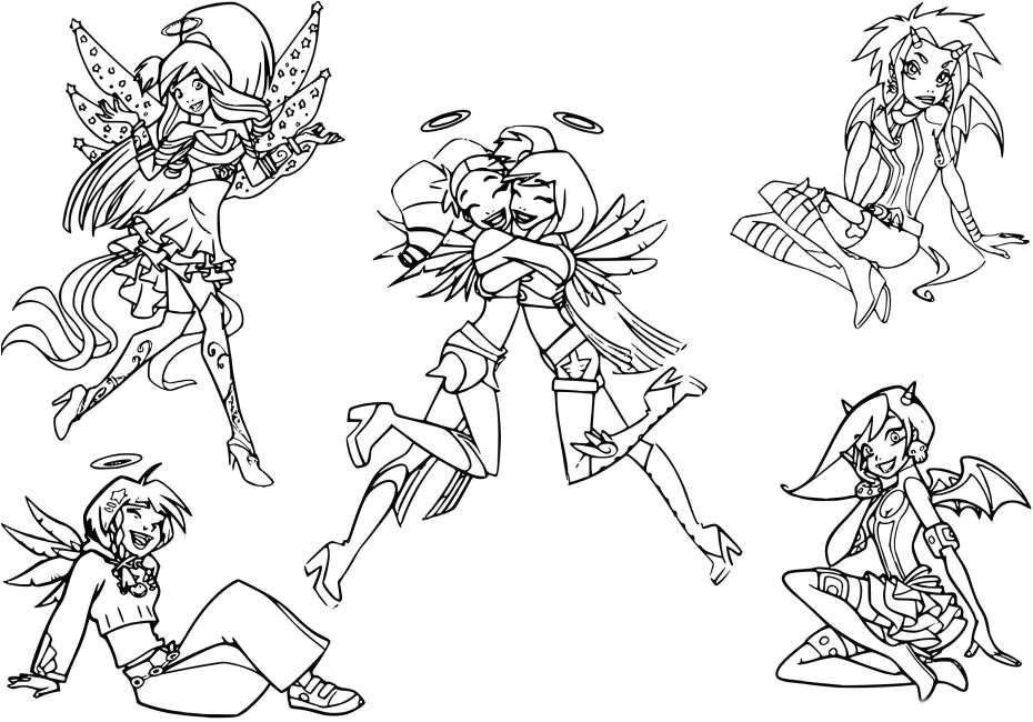 Angel S Friends Coloriage Coloriage Angel S Friends Dessin à Imprimer Sur Coloriages