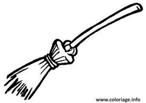 Balai De sorcière Coloriage Coloriage Dessin D Un Balai Magique Jecolorie