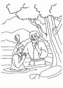 Bapteme De Jesus Coloriage Coloriage Baptême De Jésus Dans Le Fleuve