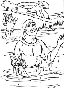 Bapteme De Jesus Coloriage Coloriage Baptême De Jésus Jourdain Dessin Gratuit à Imprimer