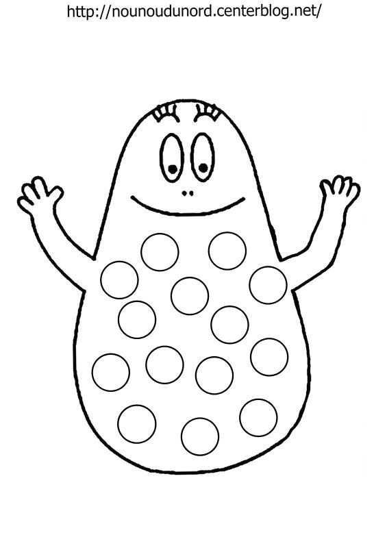 Barbapapa Coloriage A Imprimer Coloriage à Gommettes Barbapapa Dessiné Par Nounoudunord