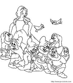 Blanche Neige 7 Nains Coloriage Les 14 Meilleures Images De Blanche Neige