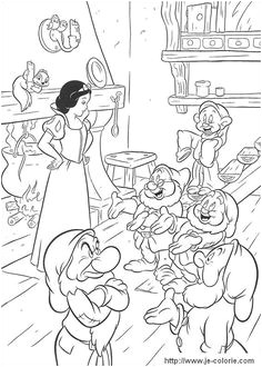 Blanche Neige 7 Nains Coloriage Les 14 Meilleures Images De Blanche Neige