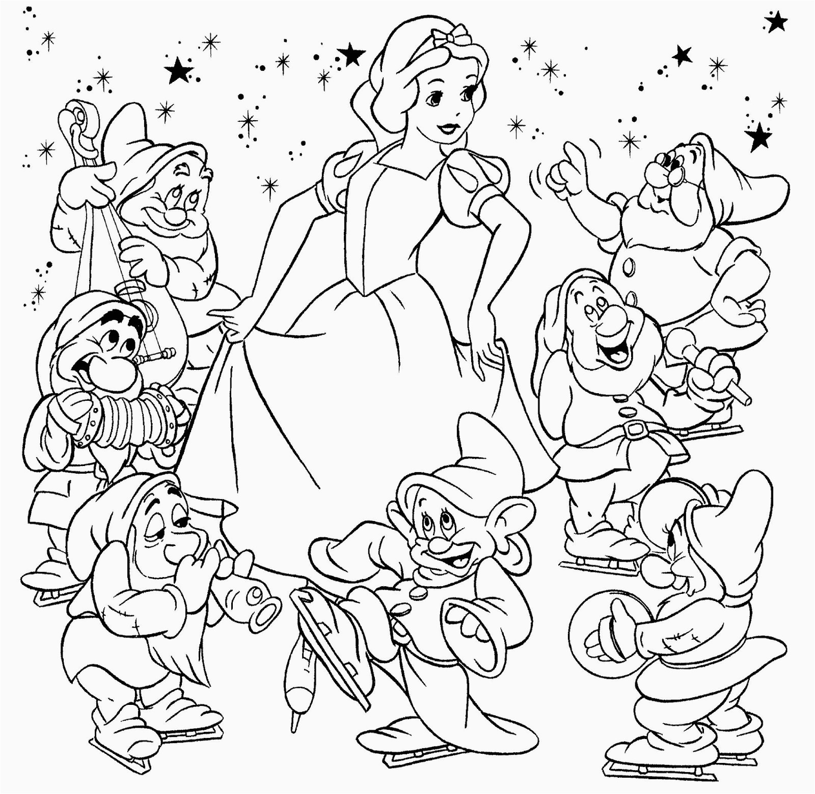 Blanche Neige Coloriage A Imprimer Coloriage Blanche Neige Fresh Blanche Neige 7 Nains