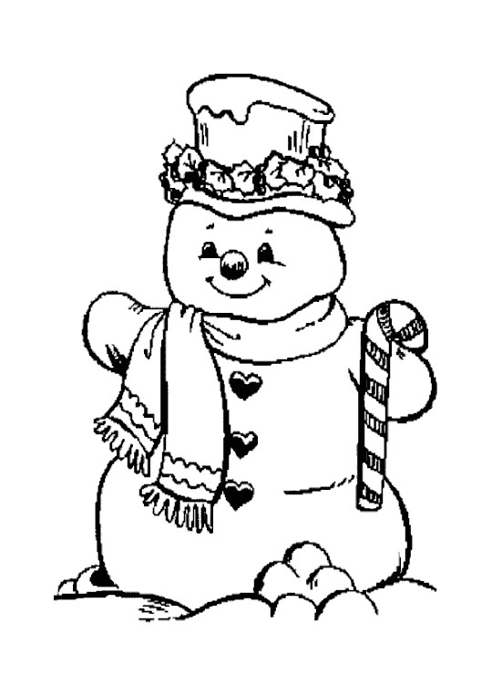Bonhomme De Neige En Coloriage Coloriage Noel Bonhomme