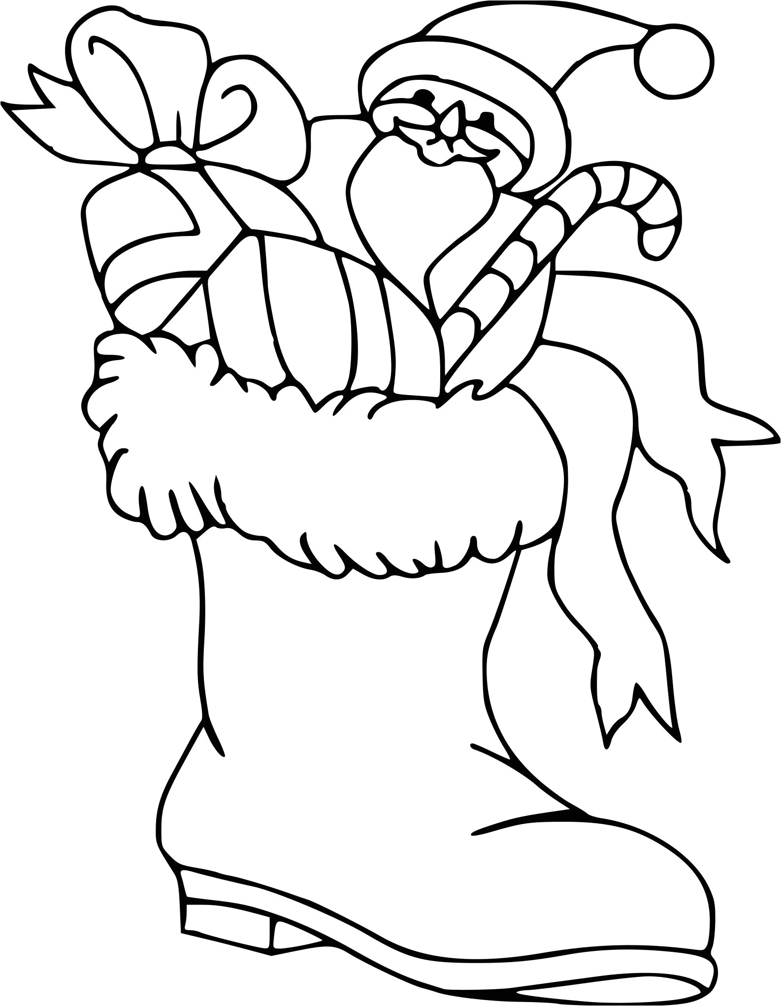 Botte De Noel Coloriage Coloriage Botte De Noel à Imprimer