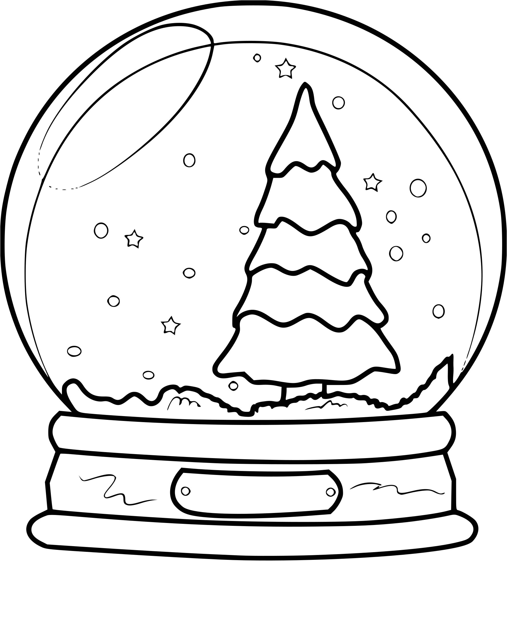 Boule De Neige Coloriage Coloriage Boule à Neige A Imprimer