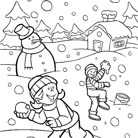 Boule De Neige Coloriage Dessin D Hiver Et De Boule De Neige Coloriages D Hiver à