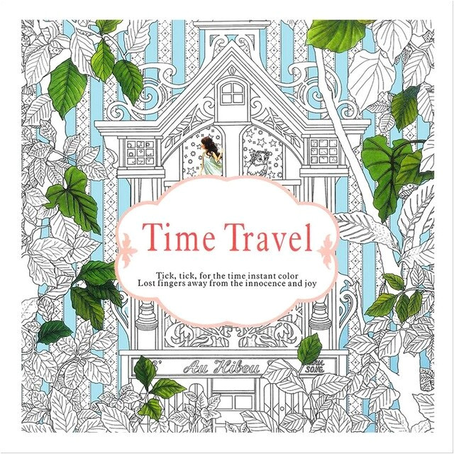 Cahier De Coloriage Enfant € 1 28 De Réduction 1 Pcs 24 Pages Temps Voyage Livre De Coloriage Pour Enfants Adulte soulager Le Stress Tuer Temps Graffiti Peinture Dessin Art