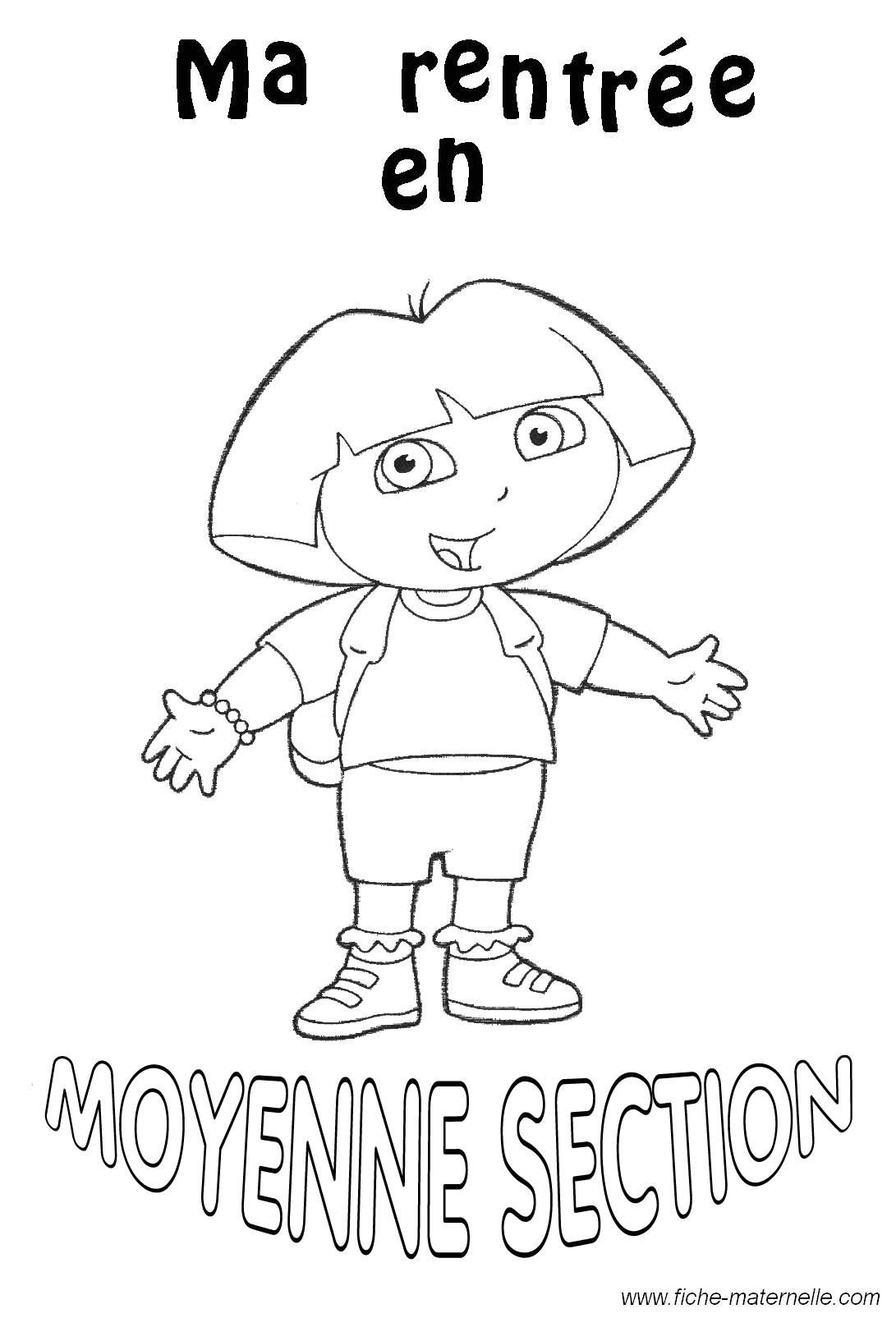 Cahier De Coloriage Moyenne Section Maternelle Rentrée Des Classes En Ms