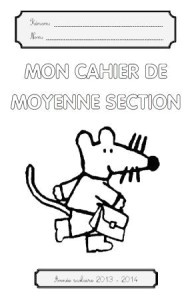 Cahier De Coloriage Moyenne Section Page De Garde Maternelle