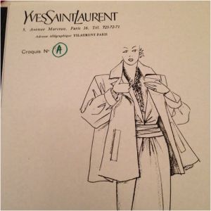 Cahier De Coloriage Yves Saint Laurent Lot De 2 Tirages Dessins Croquis De Presse Mode Yves