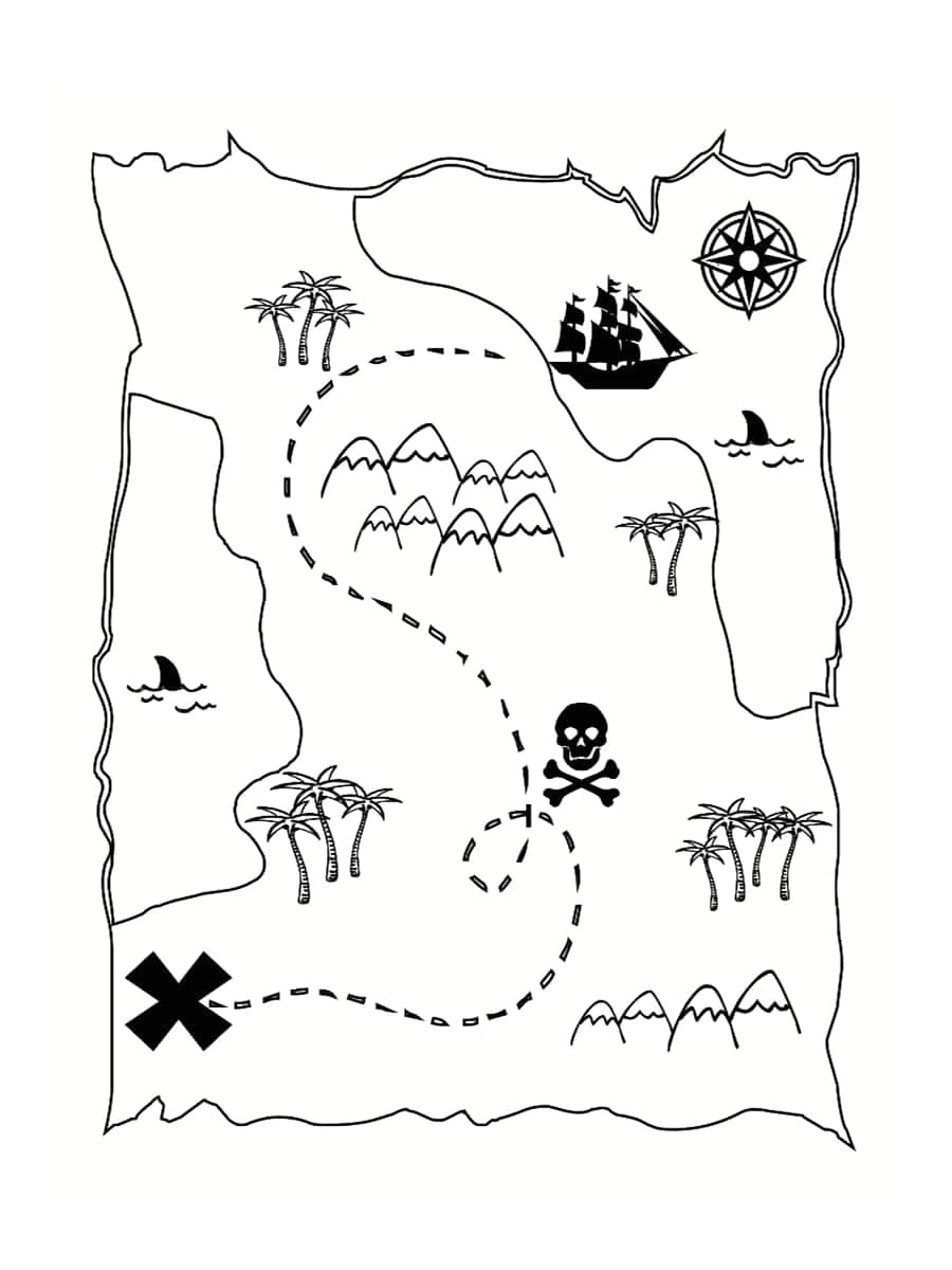 Carte Coloriage A Imprimer Coloriage Carte Au Trésor Dessins à Imprimer Gratuitement