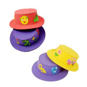 Chapeau De Cowboy Coloriage € 1 2 De Réduction Bébé Enfants éducatif Personnalisé Jigsaw Mignon Creative Main Eva Sun Cap Diy Chapeau Enfants Artisanat Jouet Puzzle Kits Dans