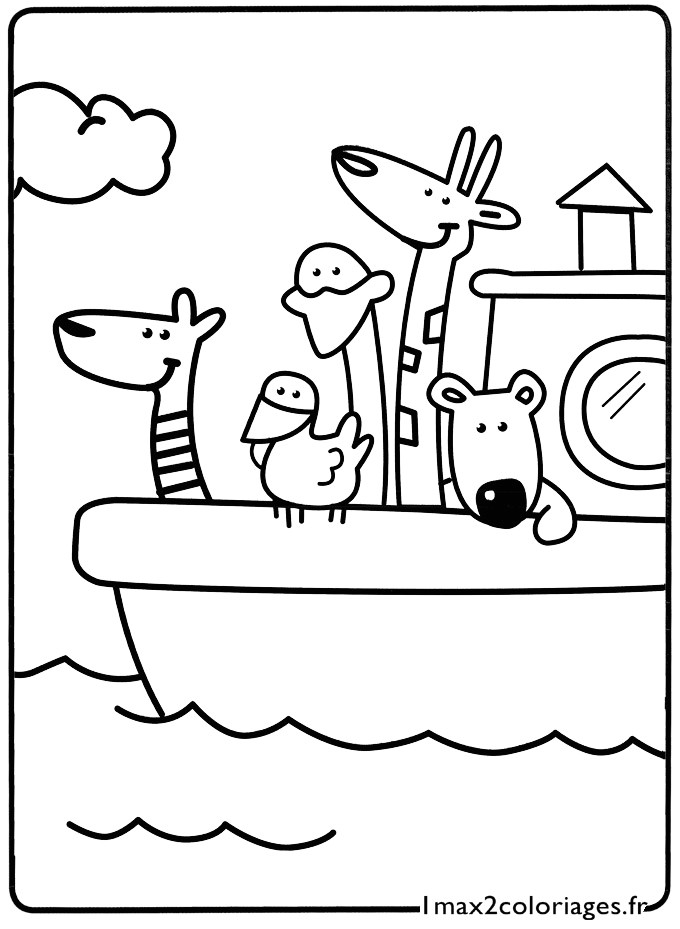 Coloriage 1er De L An Mes Premiers Coloriages L Arche De Noe A Imprimer