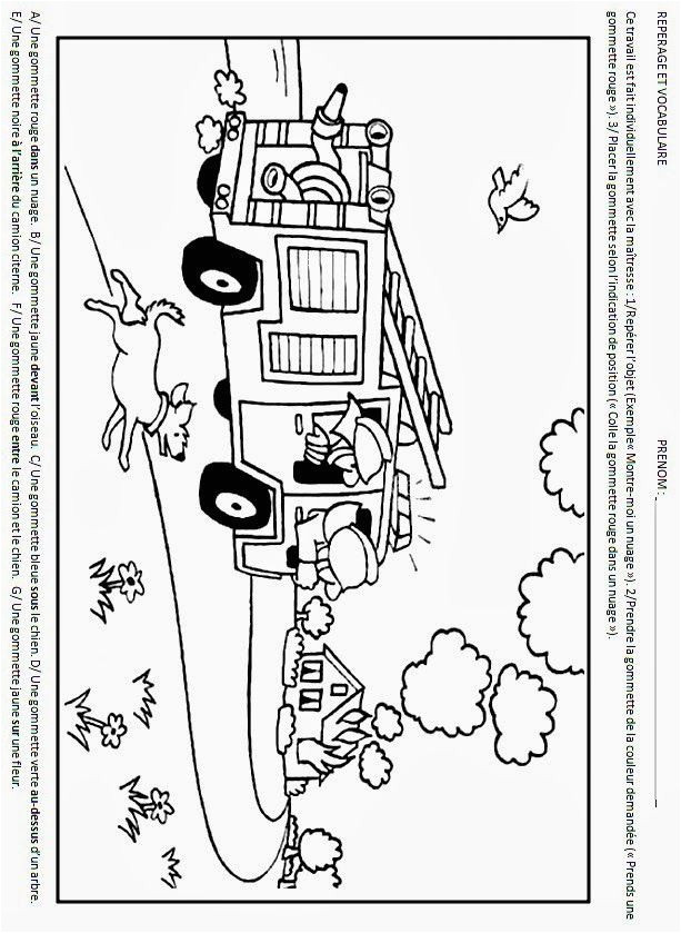Coloriage 2 Ans En Ligne Le Journal De Chrys Les Pompiers En Maternelle