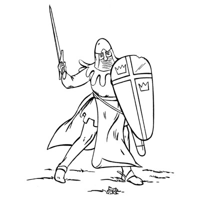 Coloriage 3 5 Ans Coloriages Chevaliers Dessins De Chevaliers   Colorier